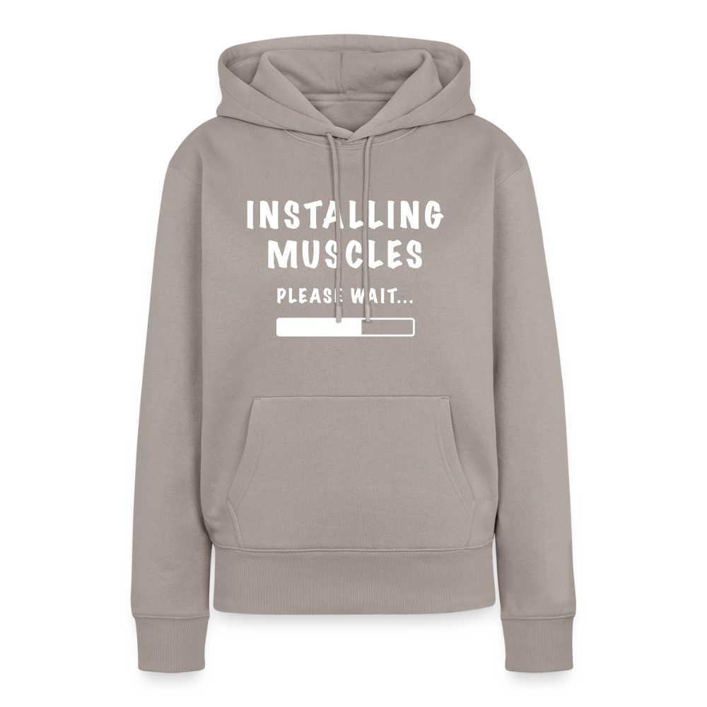 INSTALLING MUSCLES Premium Hoodie - taupe