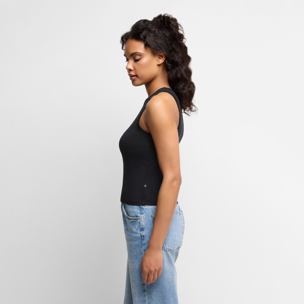 Premium Cropped  Tank Top - black