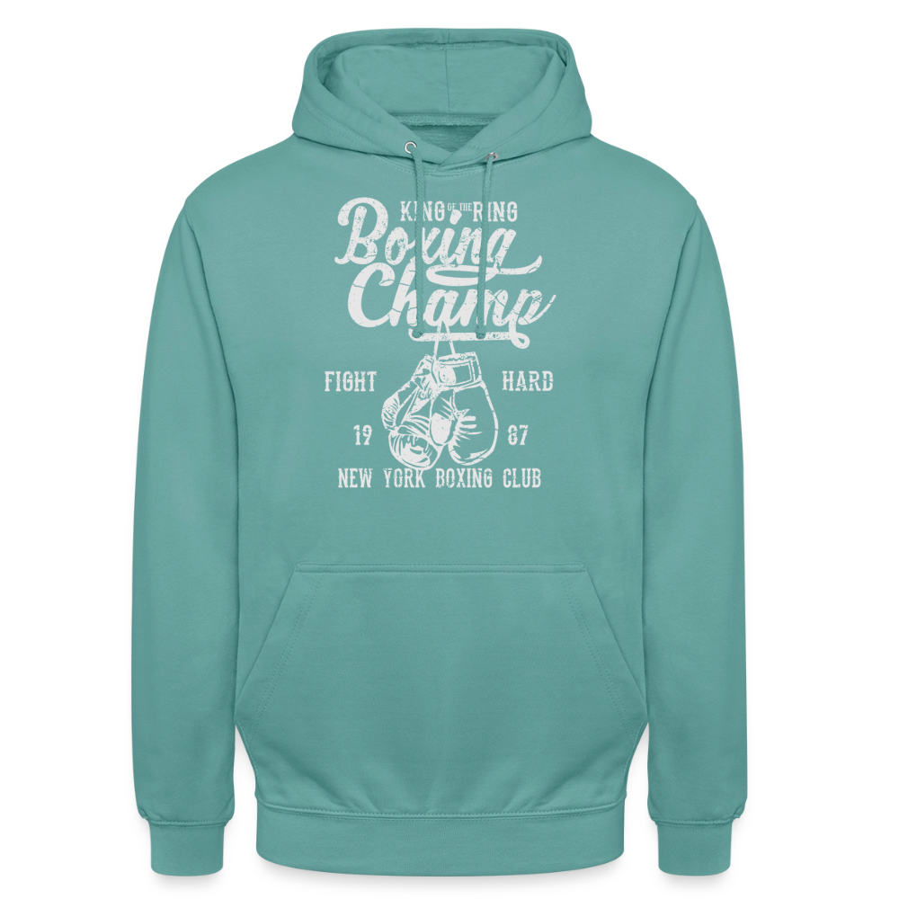 Boxing Champ Hoodie - pastel turquoise