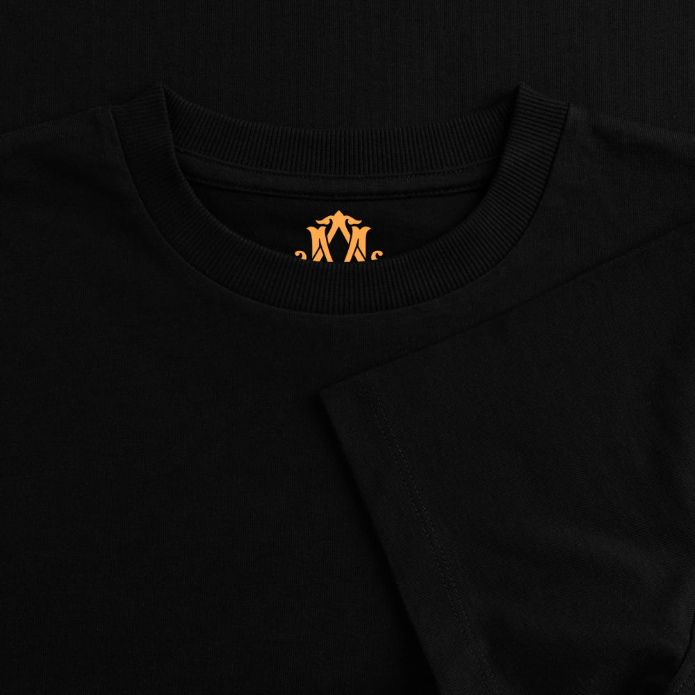 adligemotivations Logo Oversized Cropped T-Shirt Premium Woman - black