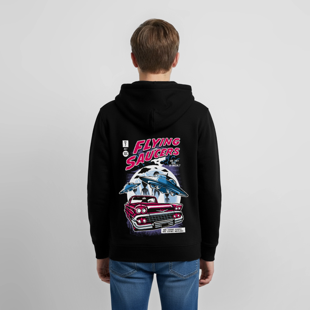 FLYING SAUCERS Premium Teenager Sweatjacke - black