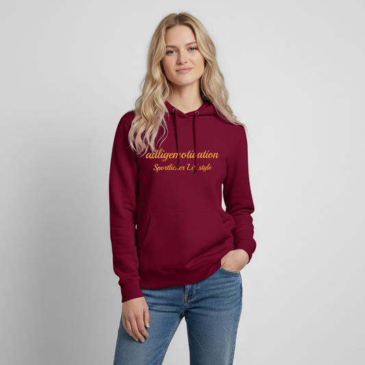 sportlicher Lifestyle Hoodie - bordeaux