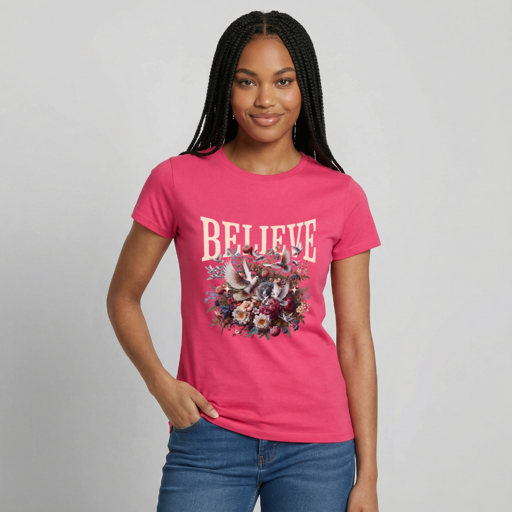 BELIEVE T-Shirt - azalea