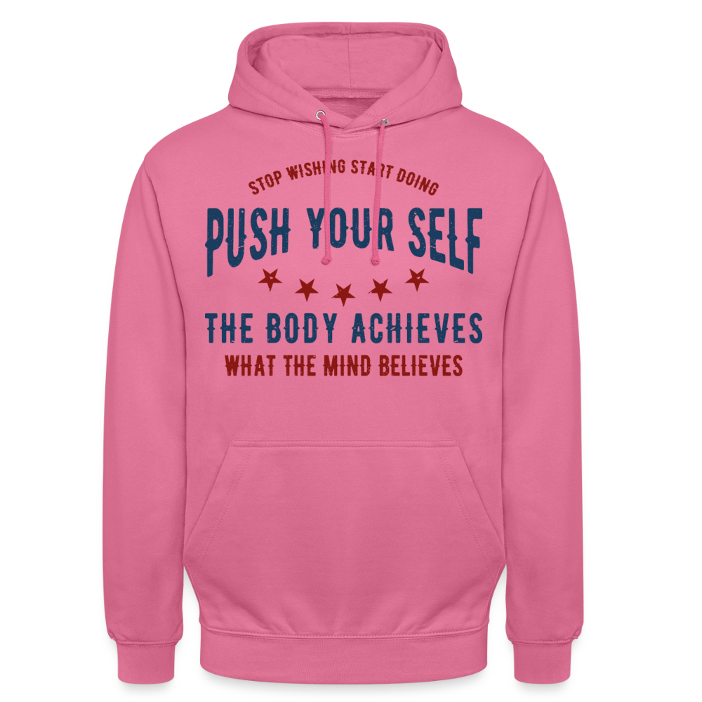 PUSH YOUR SELF Hoodie - pink