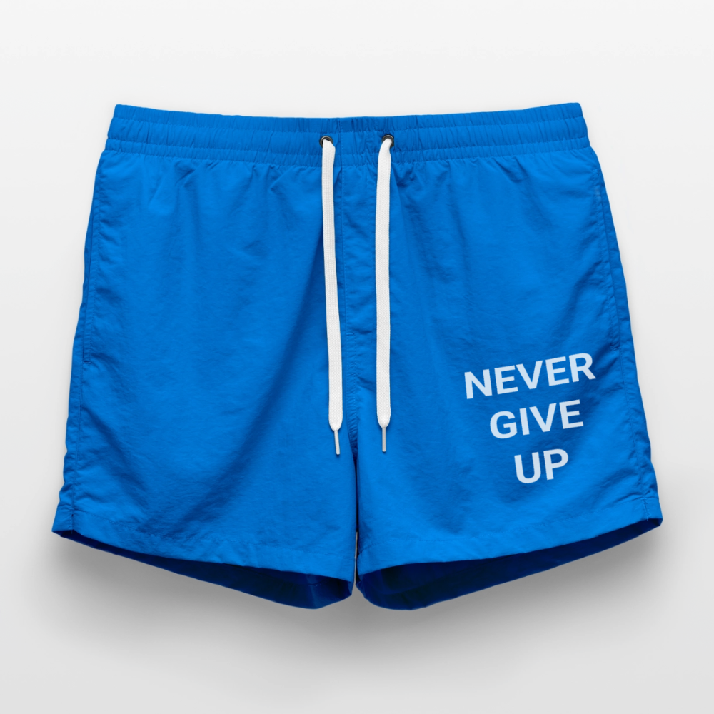 Never give up Badeshorts - cobalt blue
