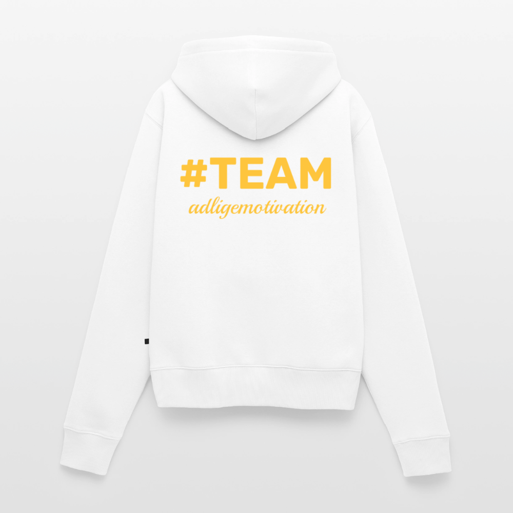 #TEAM adligemotivation Premium Sweatjacke - white