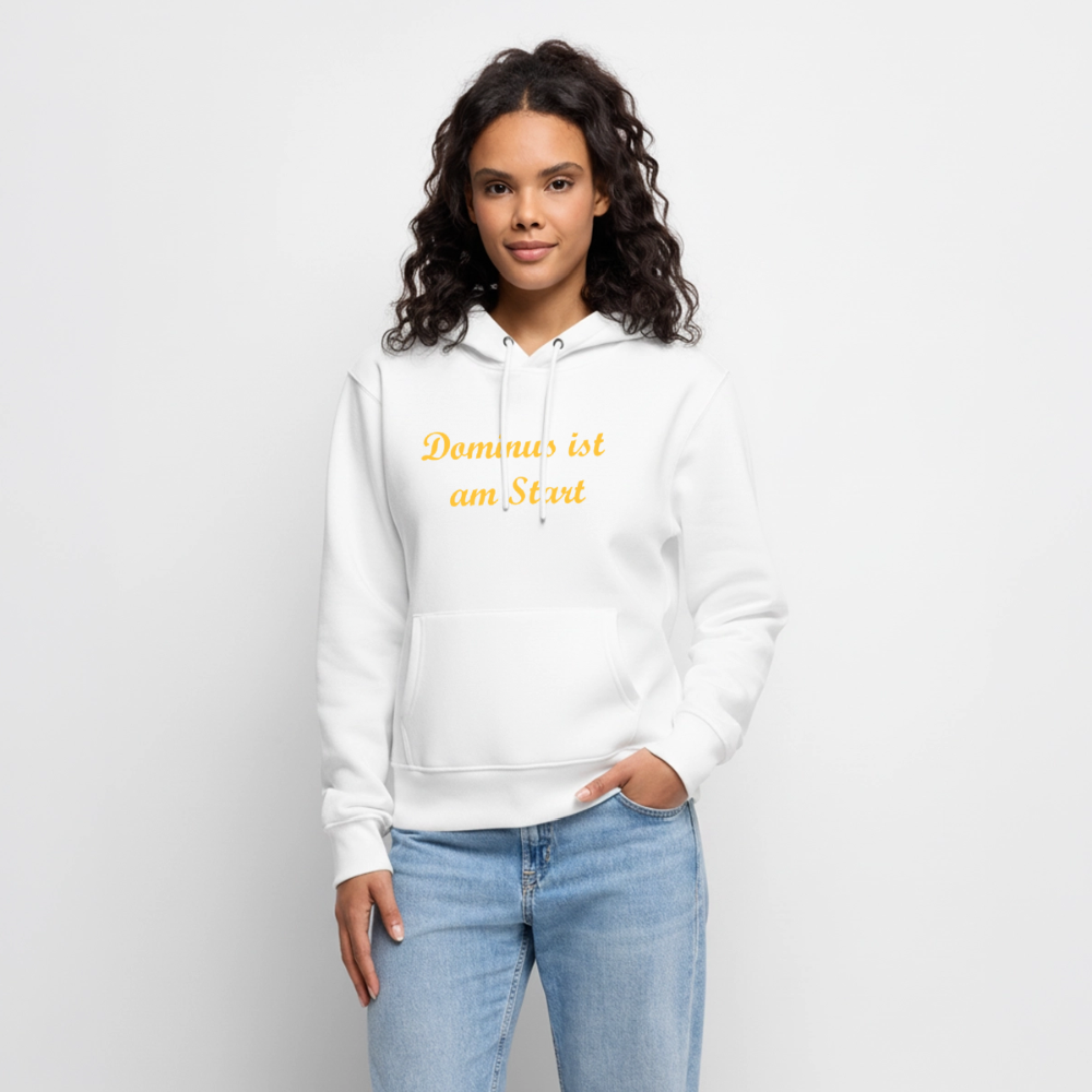Dominus ist am Start Premium Hoodie Woman - white