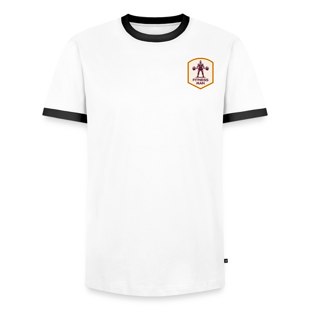 Fitness Man Kontrast T-Shirt - white/black