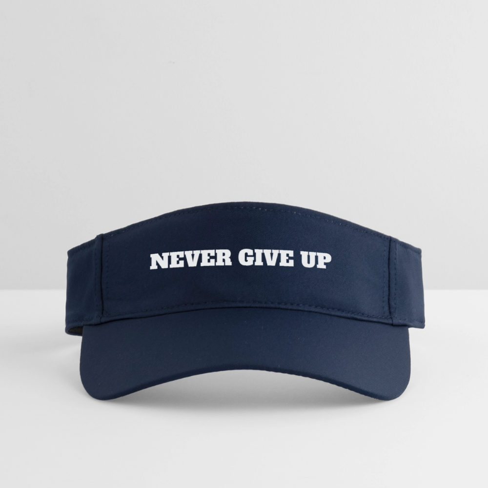 Never give up Sun Visor Cap - navy