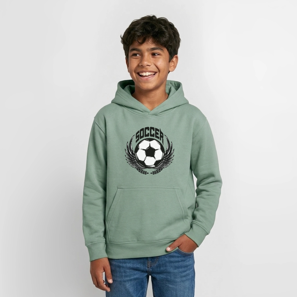 Soccer Hoodie Teenager - steel green