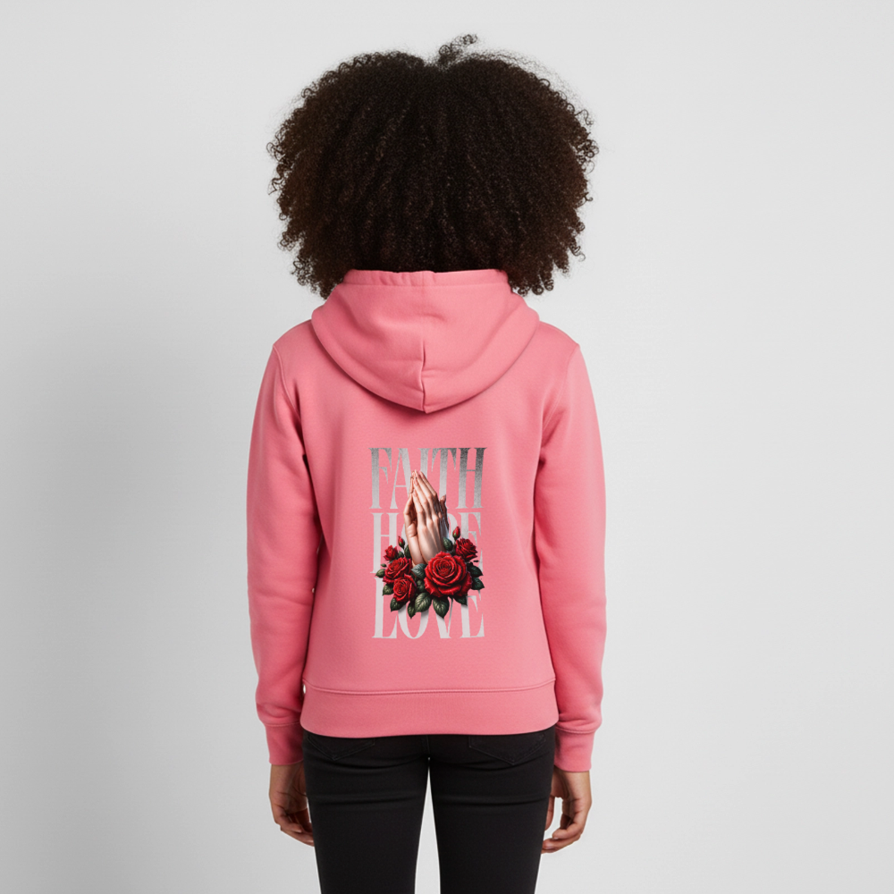 FAITH, HOPE, LOVE Premium Hoodie - pink joy 