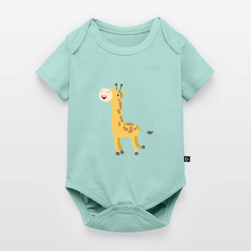 Giraffe Premium Baby Kurzarm-Body - mint 