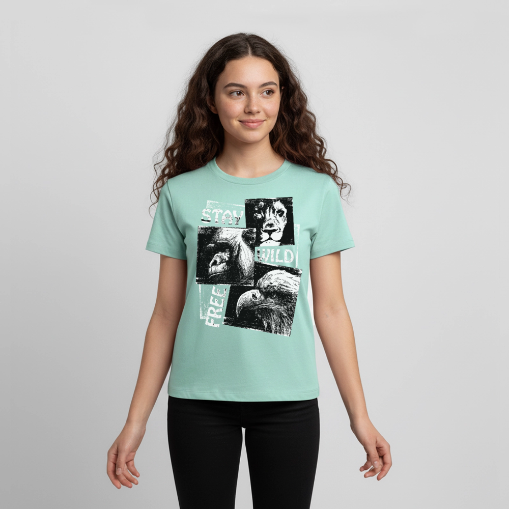 STAY WILD Premium Teenager T-Shirt - mint 