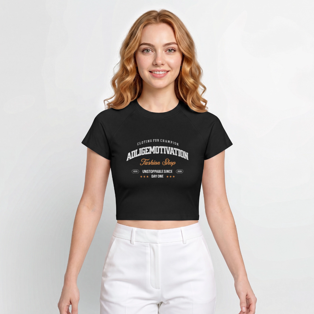 CLOTING FOR CHAMPION Cropped T-Shirt - black