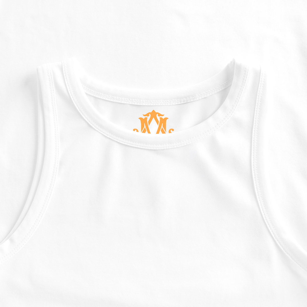 Premium Cropped  Tank Top - white