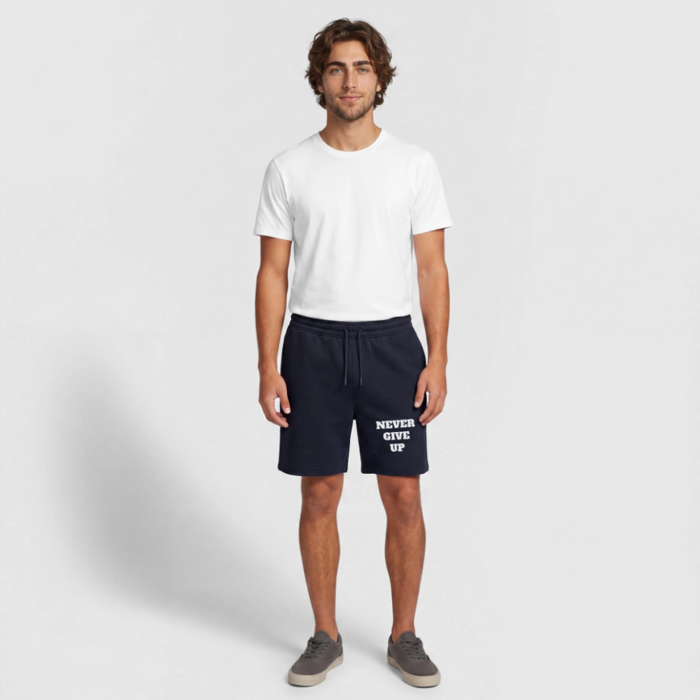 NEVER GIVE UP Premium Short - navy