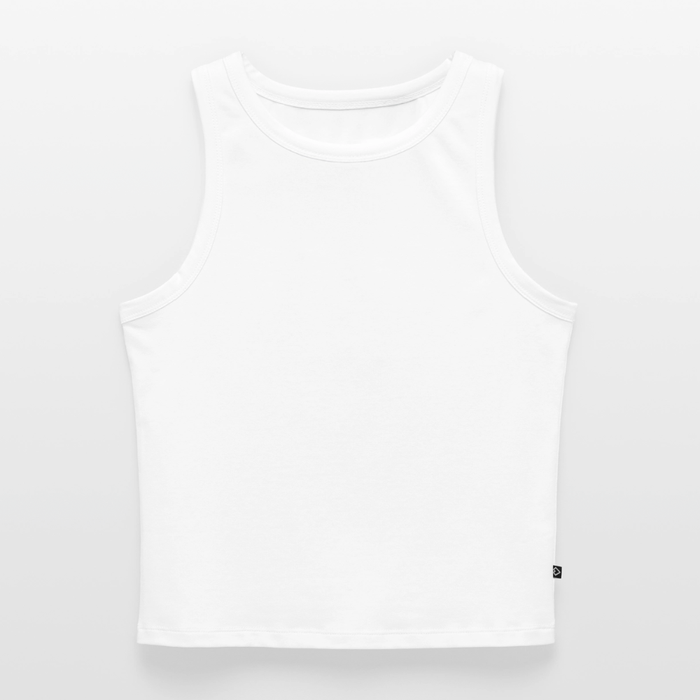 Premium Cropped  Tank Top - white