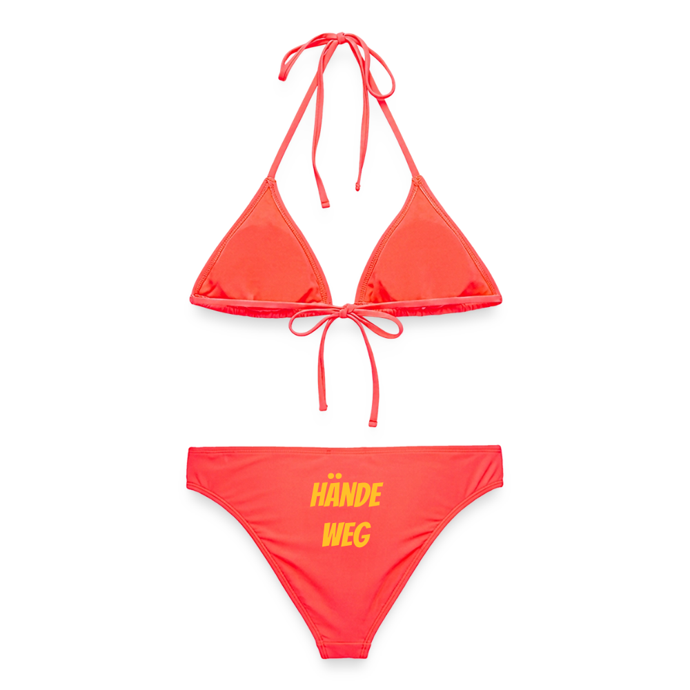 Gym Mausi "HÄNDE WEG" Bikini - coral