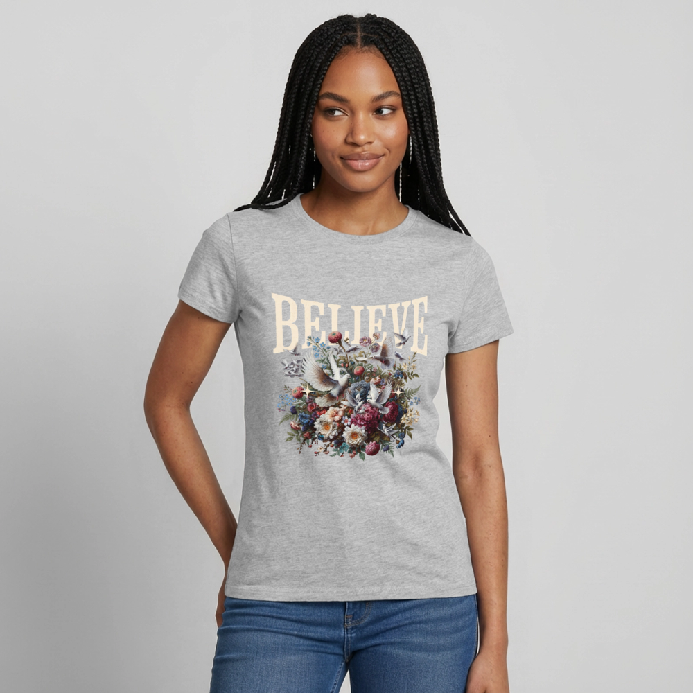 BELIEVE T-Shirt - heather grey