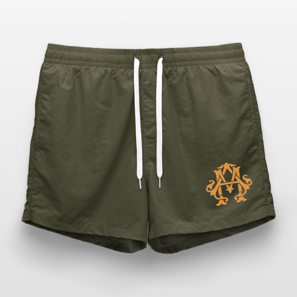 adligemotivations Logo Badeshorts - olive