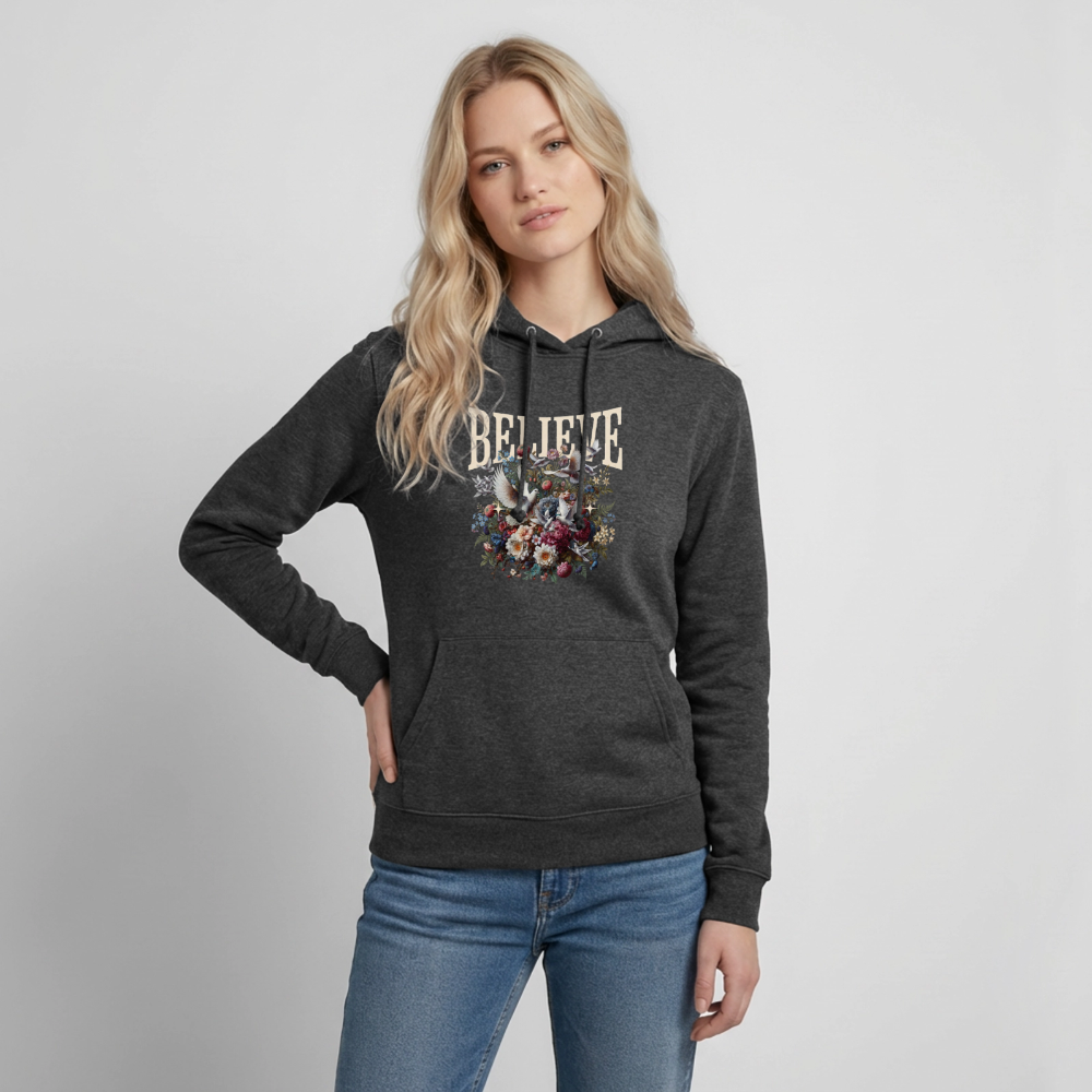 BELIEVE Hoodie - charcoal grey
