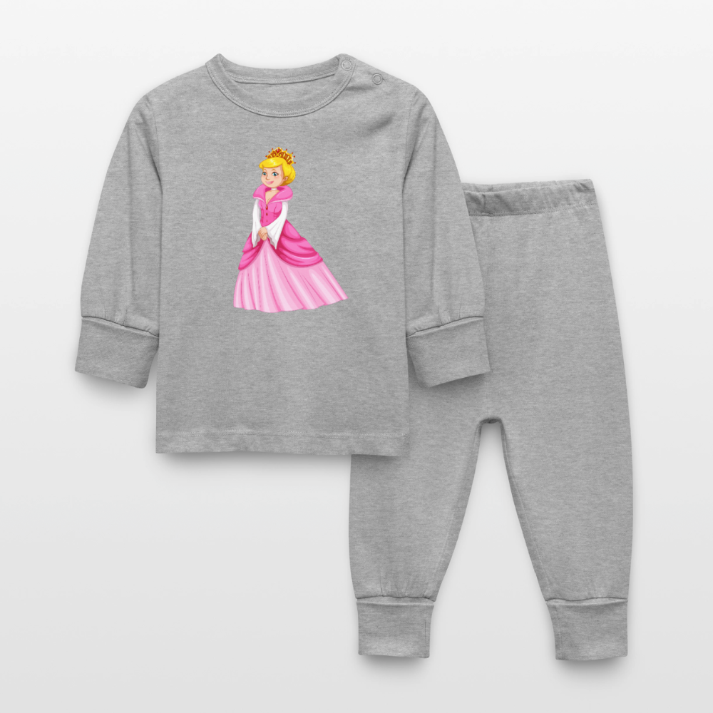 Prinzessin Baby Schlafanzug - heather grey