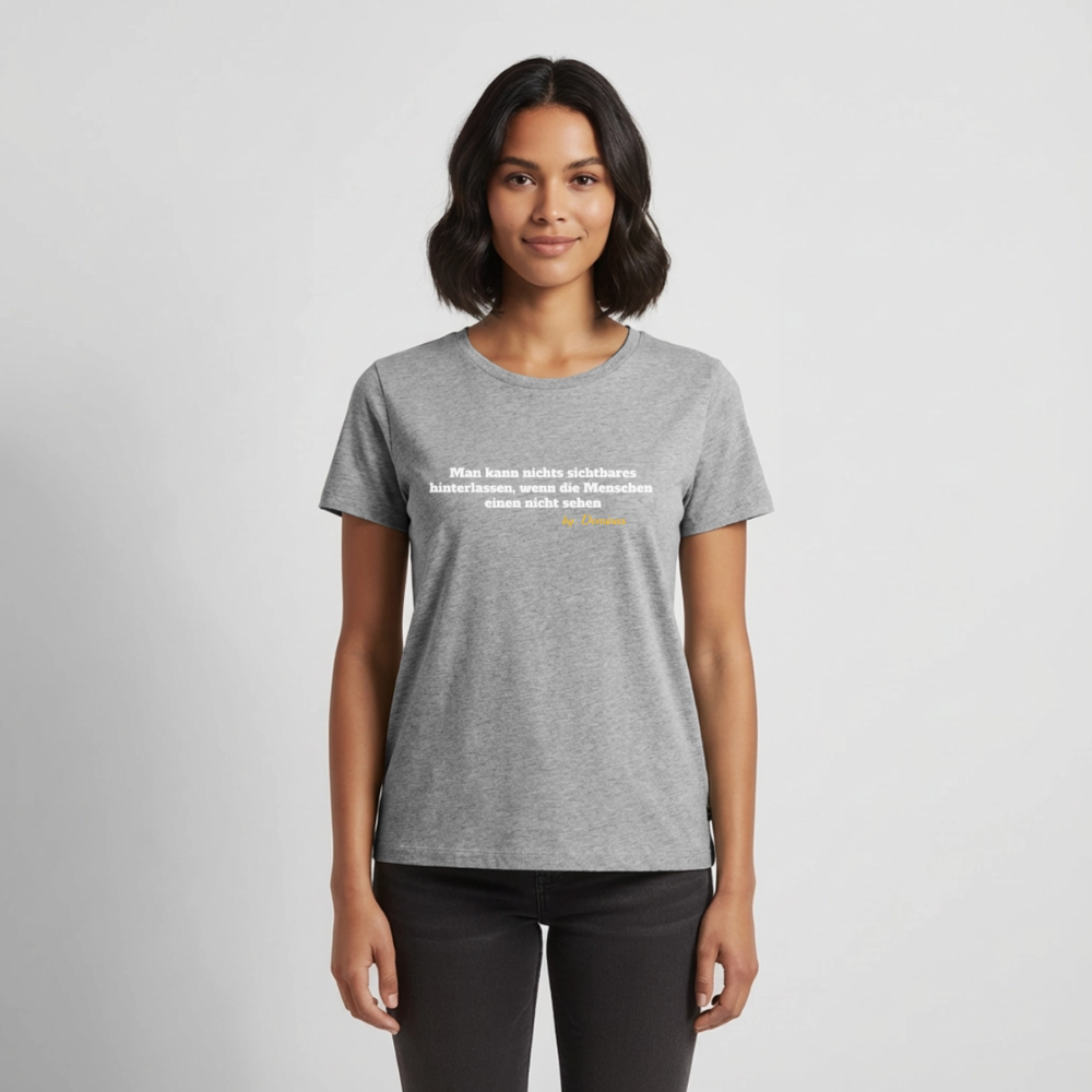 Zitat Aufdruck Premium T-Shirt Women - heather grey