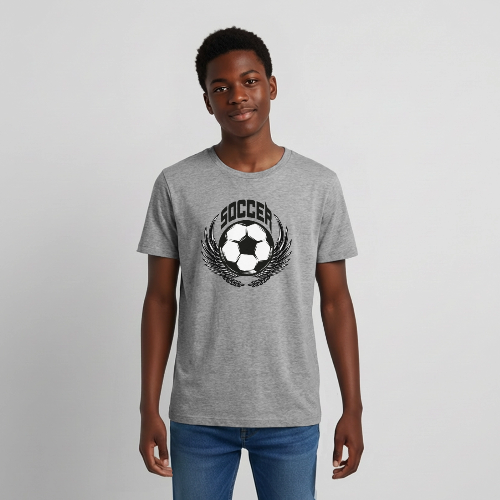 Fussball Premium Teenager T-Shirt - heather grey