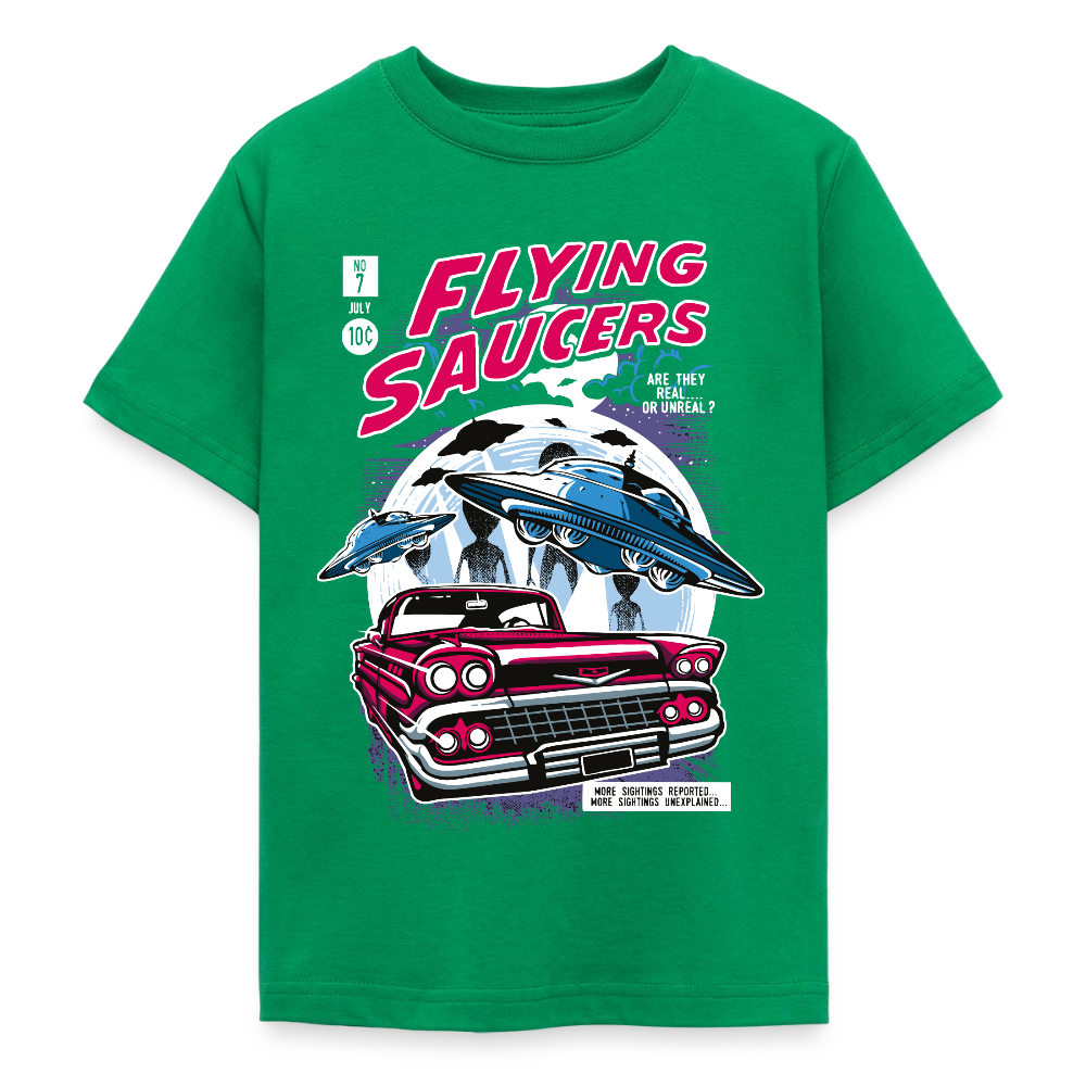 FLYING SAUCERS Teenager T-Shirt - kelly green