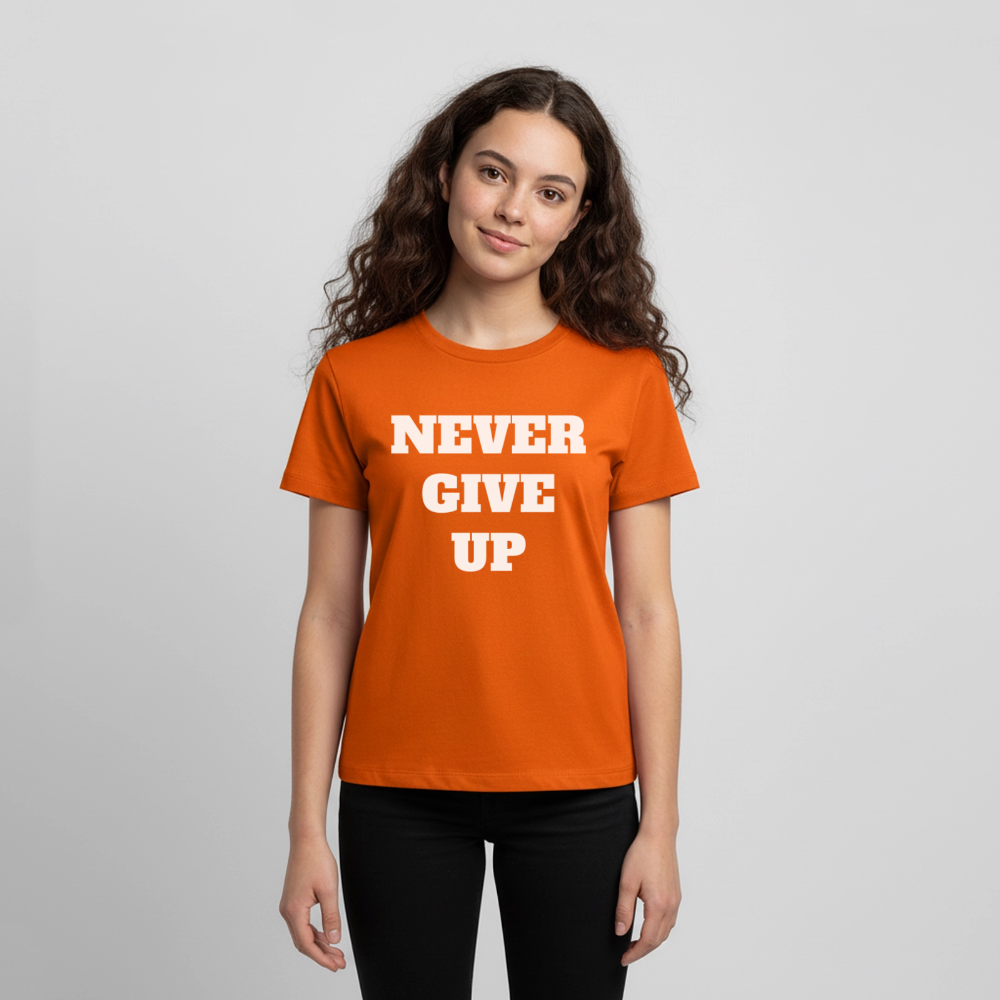 Never give up Premium Teenager T-Shirt - orange 