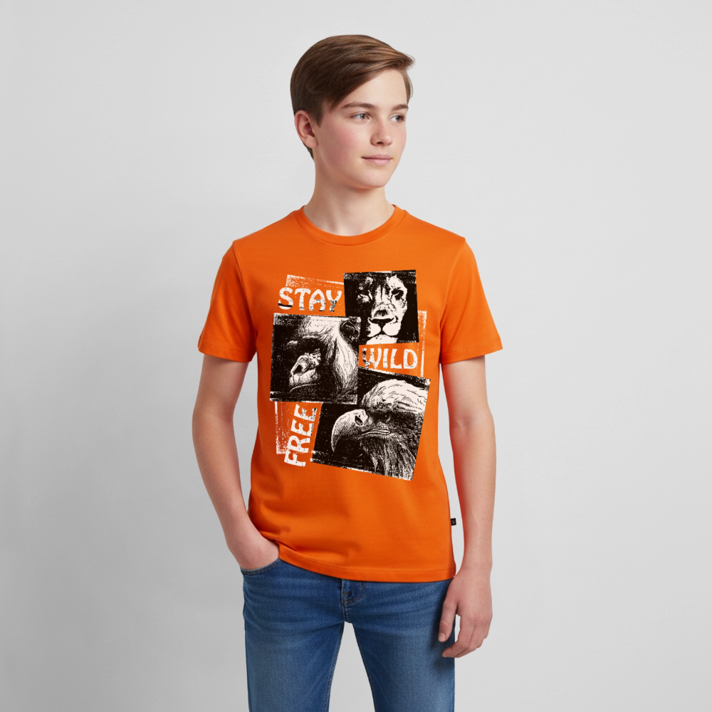 STAY WILD Premium Teenager T-Shirt - orange 
