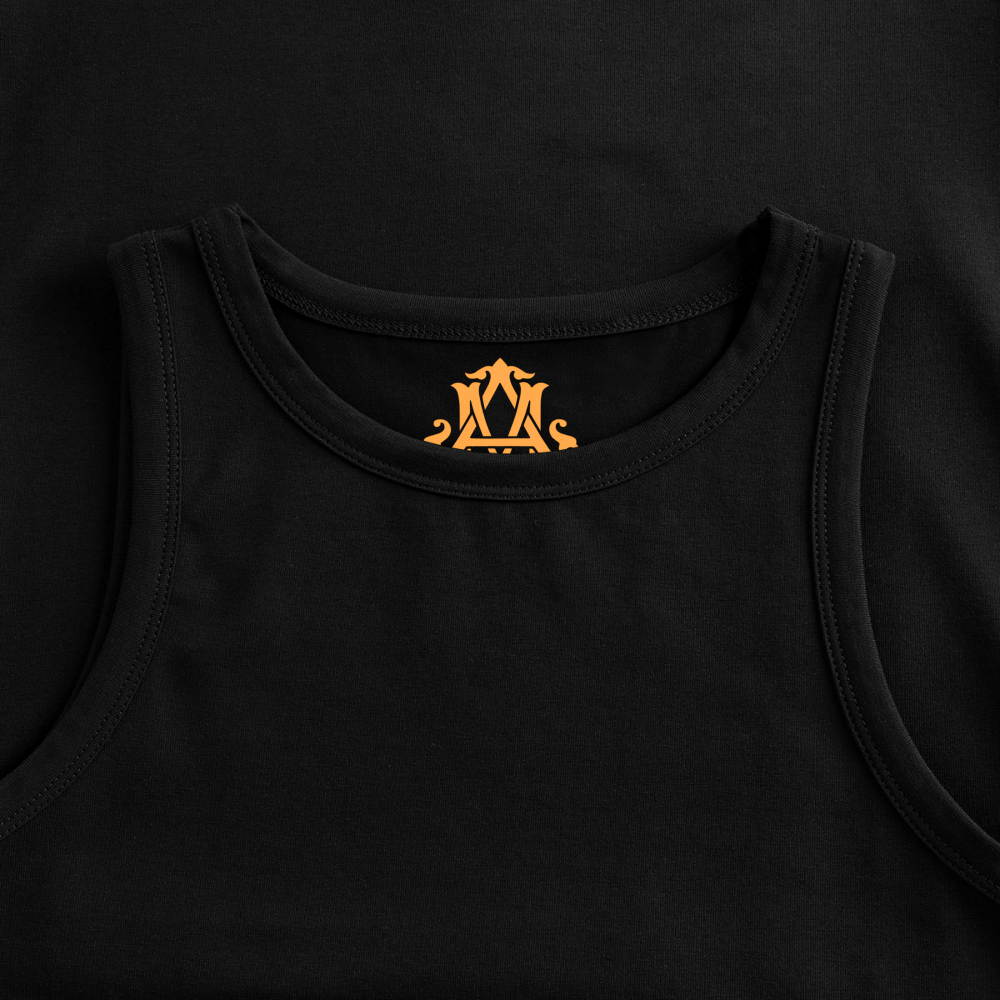Premium Cropped  Tank Top - black