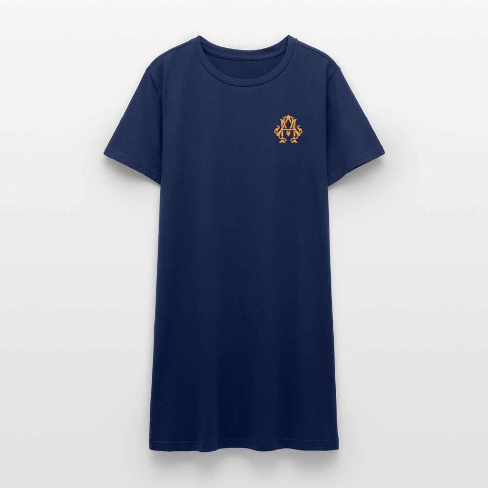 adligemotivations Logo T-Shirt Kleid - light navy