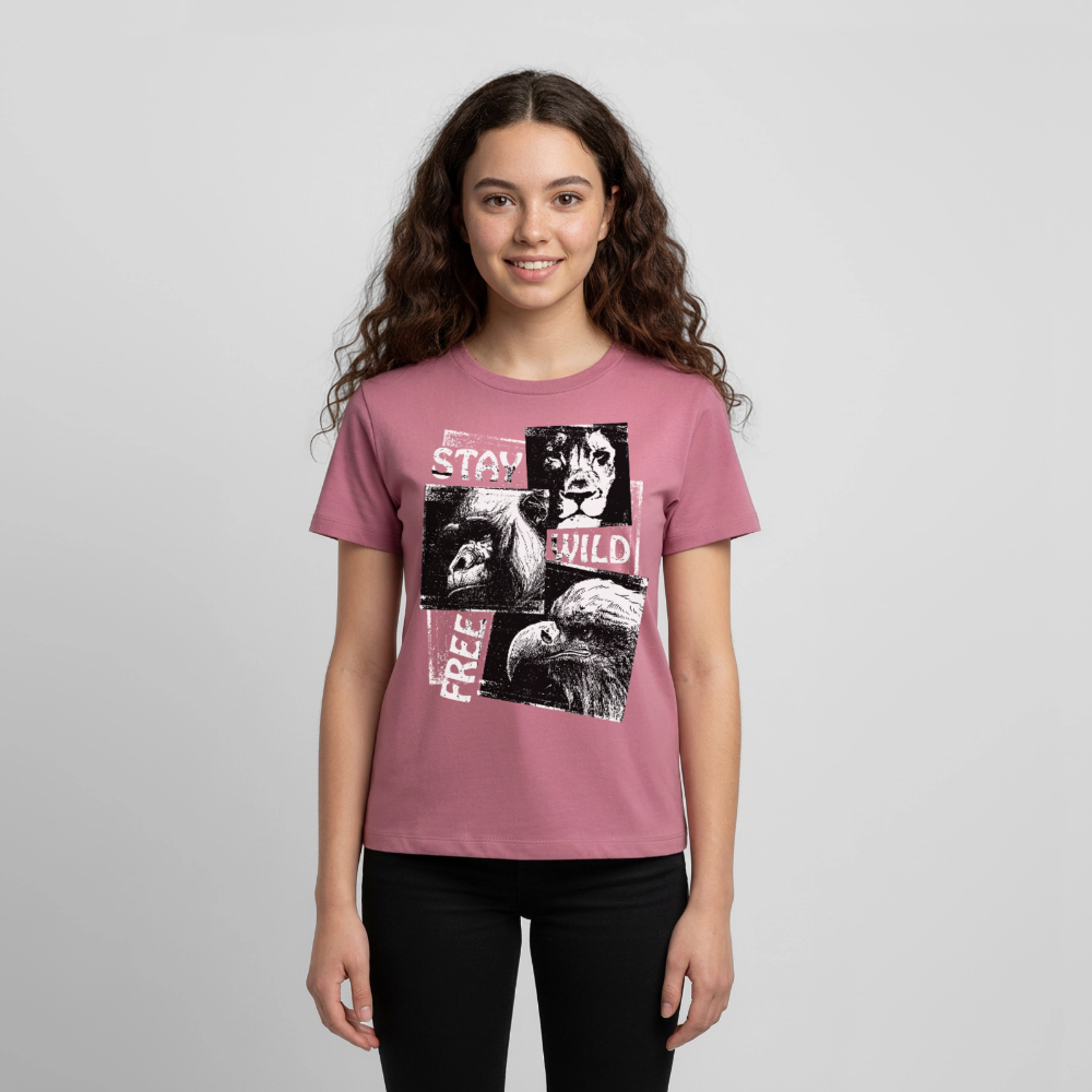 STAY WILD Premium Teenager T-Shirt - mauve