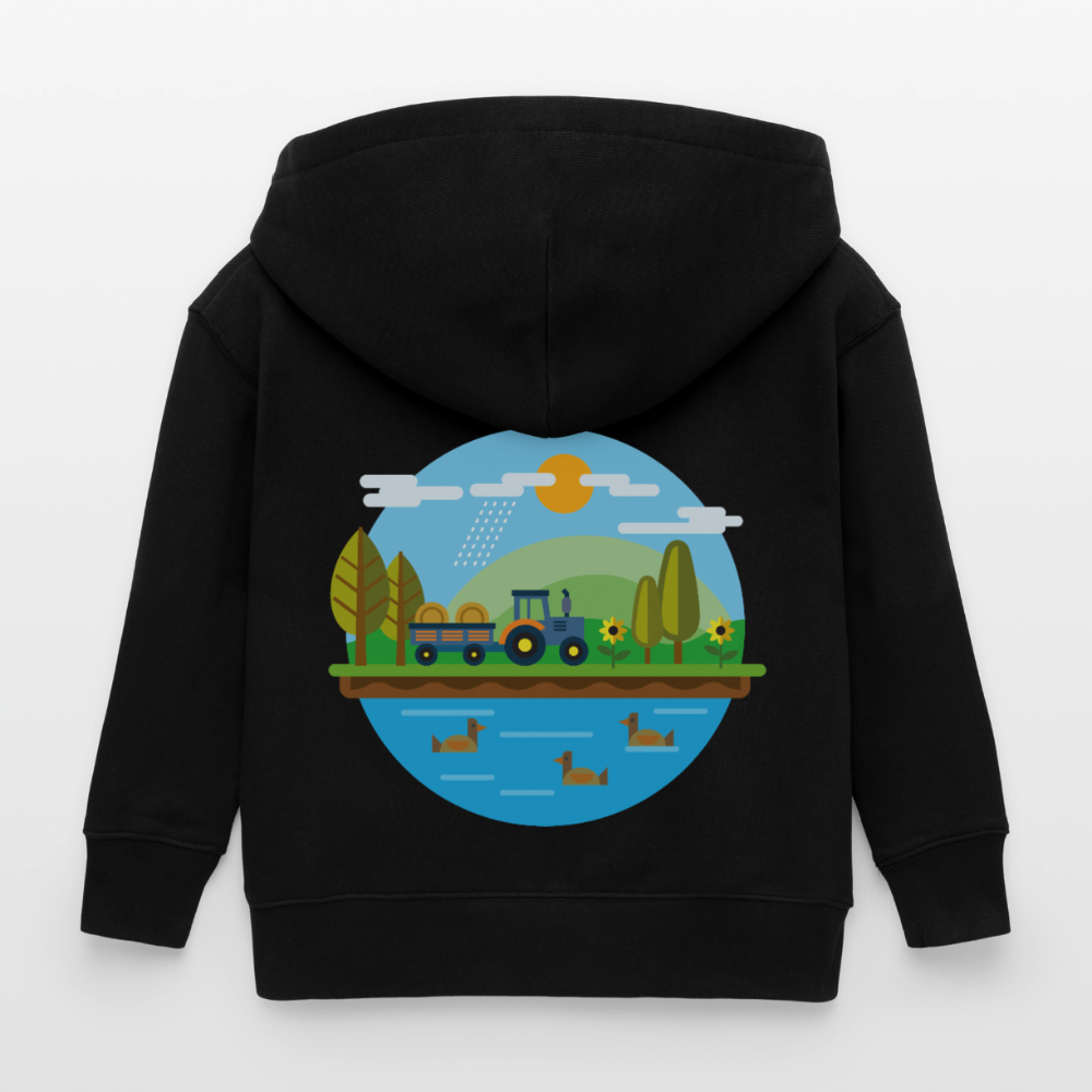 Bauernhof Premium Kinder Sweatjacke - black