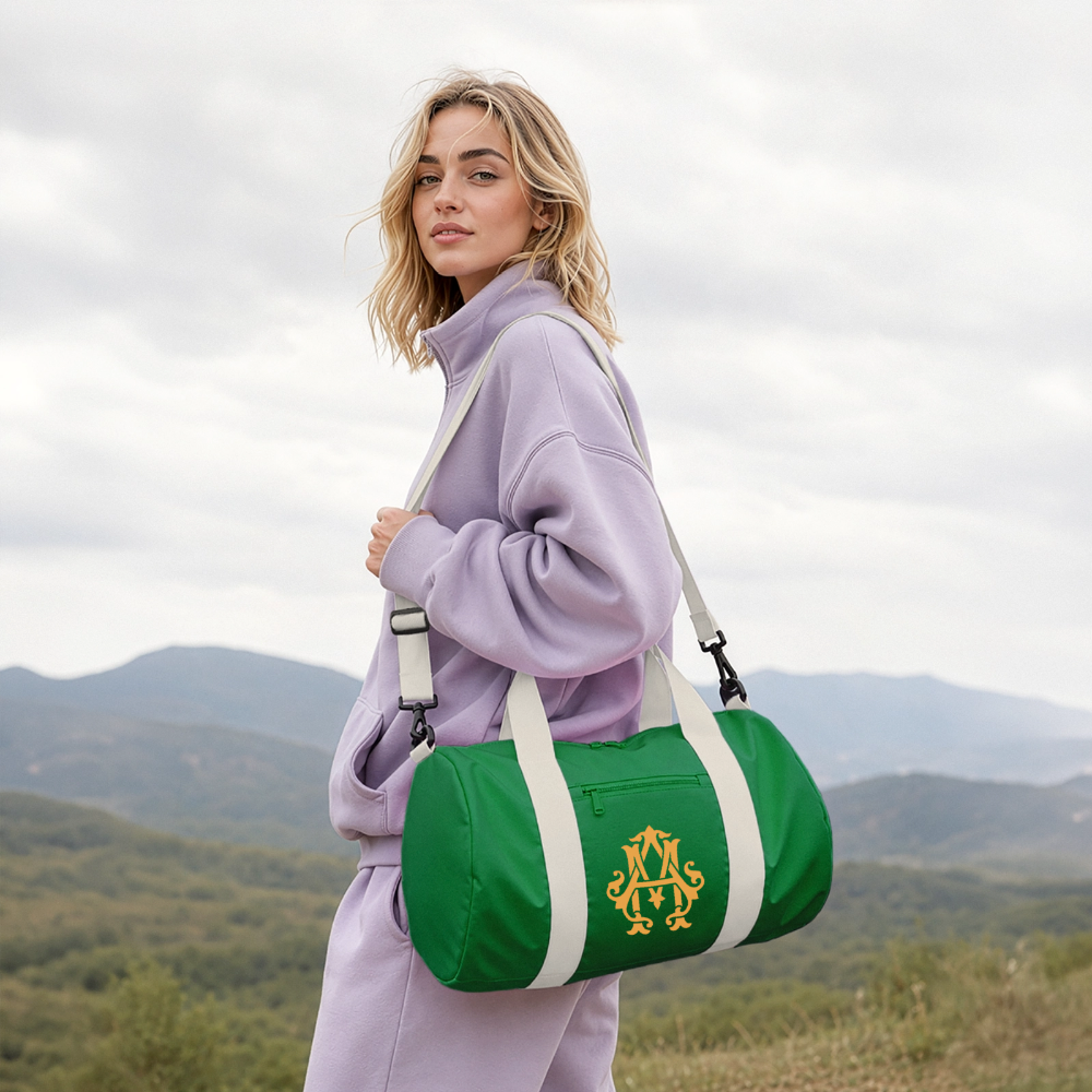 Gym Mausi Duffel Bag - kelly green/off white