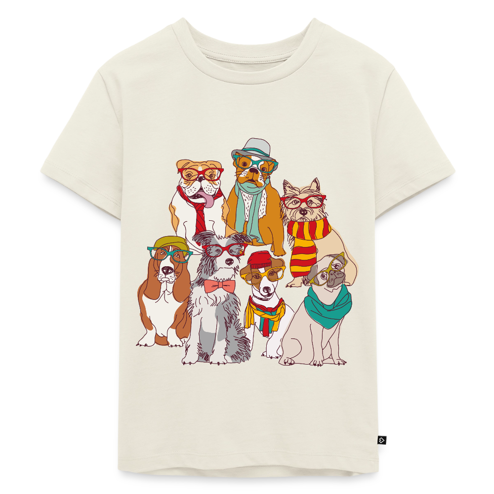 Hunde mit Brille Premium Kinder T-Shirt - off white