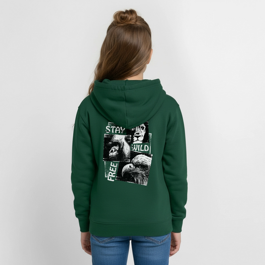 STAY WILD Hoodie Teenager - bottle green