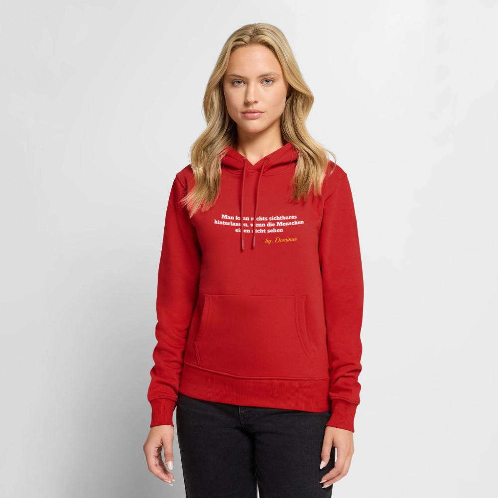 Zitat Aufdruck Premium Hoodie Women - red