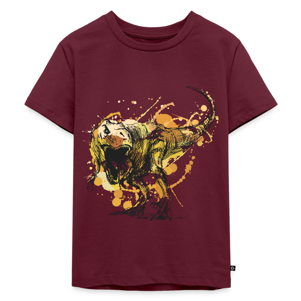 Dinosaurier Premium Kinder T-Shirt - burgundy