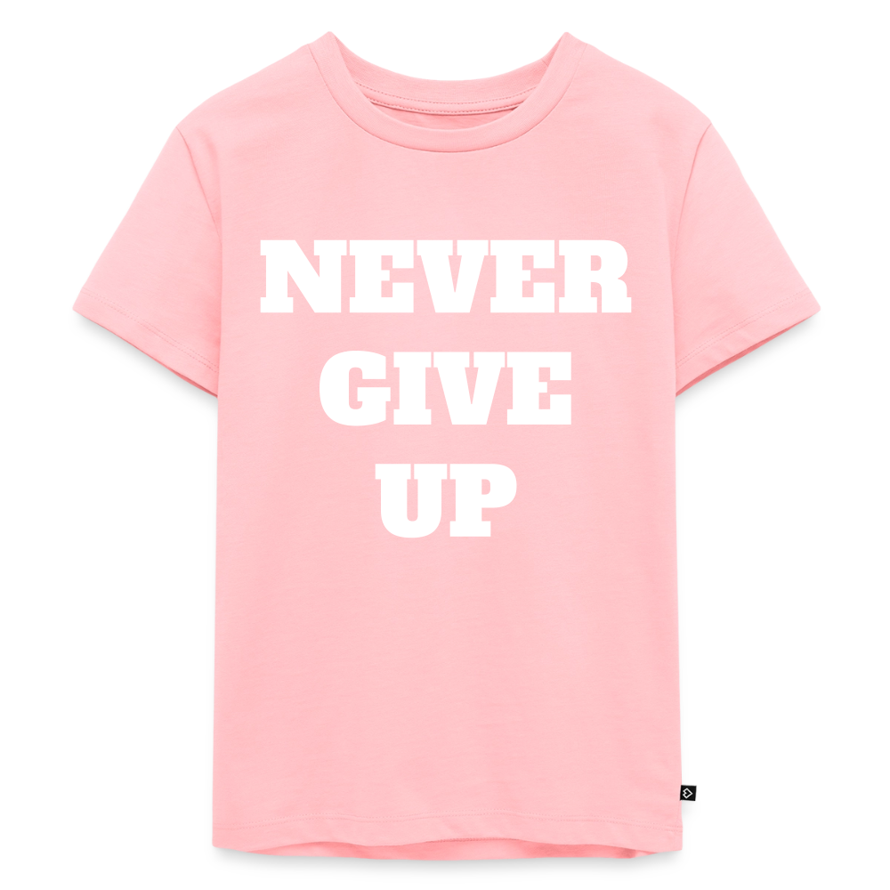 Never give up Premium Kinder T-Shirt - rose
