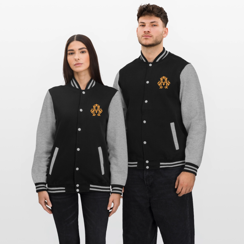 adligemotivations Logo College Jacke - black/heather grey