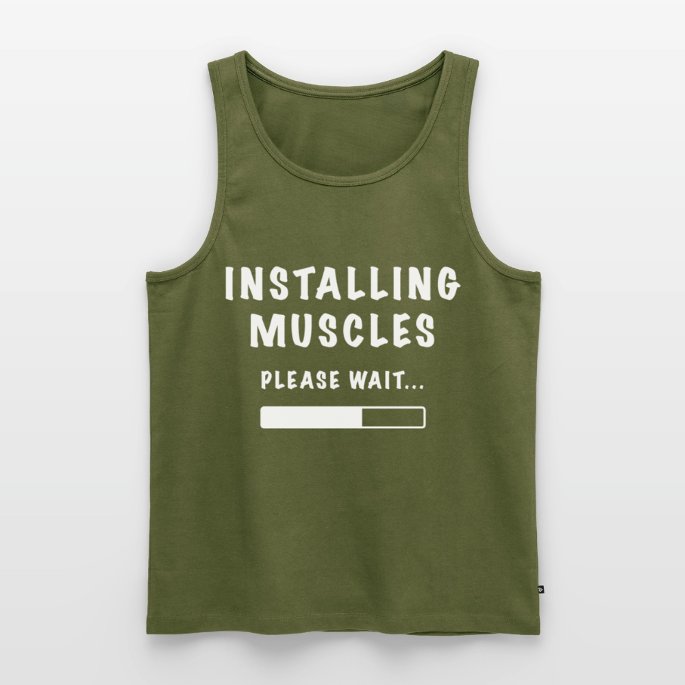 INSTALLING MUSCLES Premium Tank Top - khaki