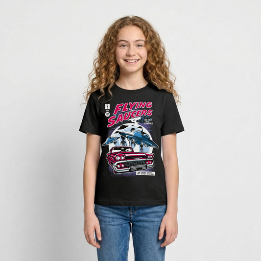 FLYING SAUCERS Teenager T-Shirt - black