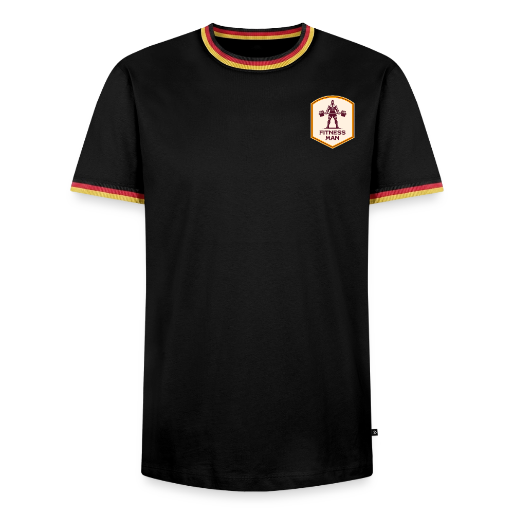 Fitness Man Kontrast T-Shirt - black/tricolour