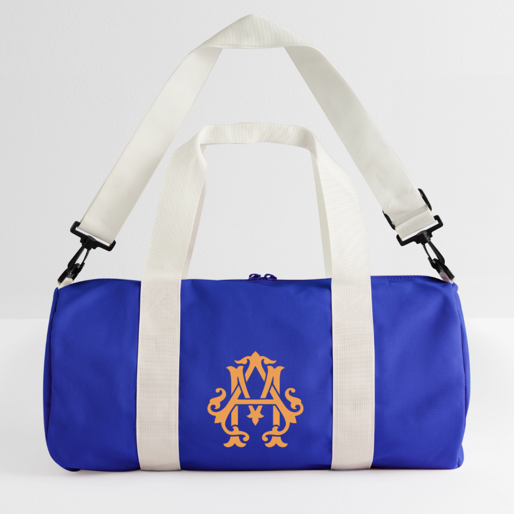 NEVER GIVE UP Duffel Bag - bright royal/off white