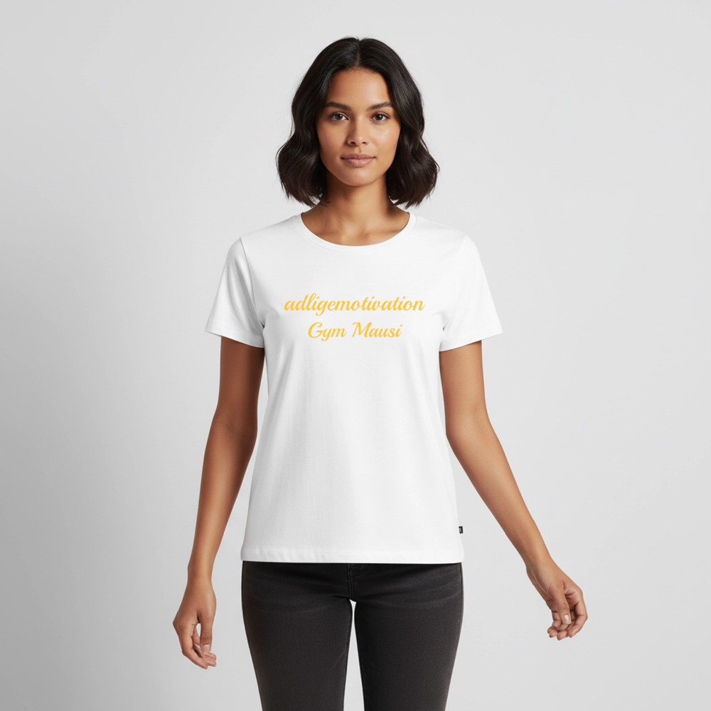Gym Mausi Premium  T-Shirt - white