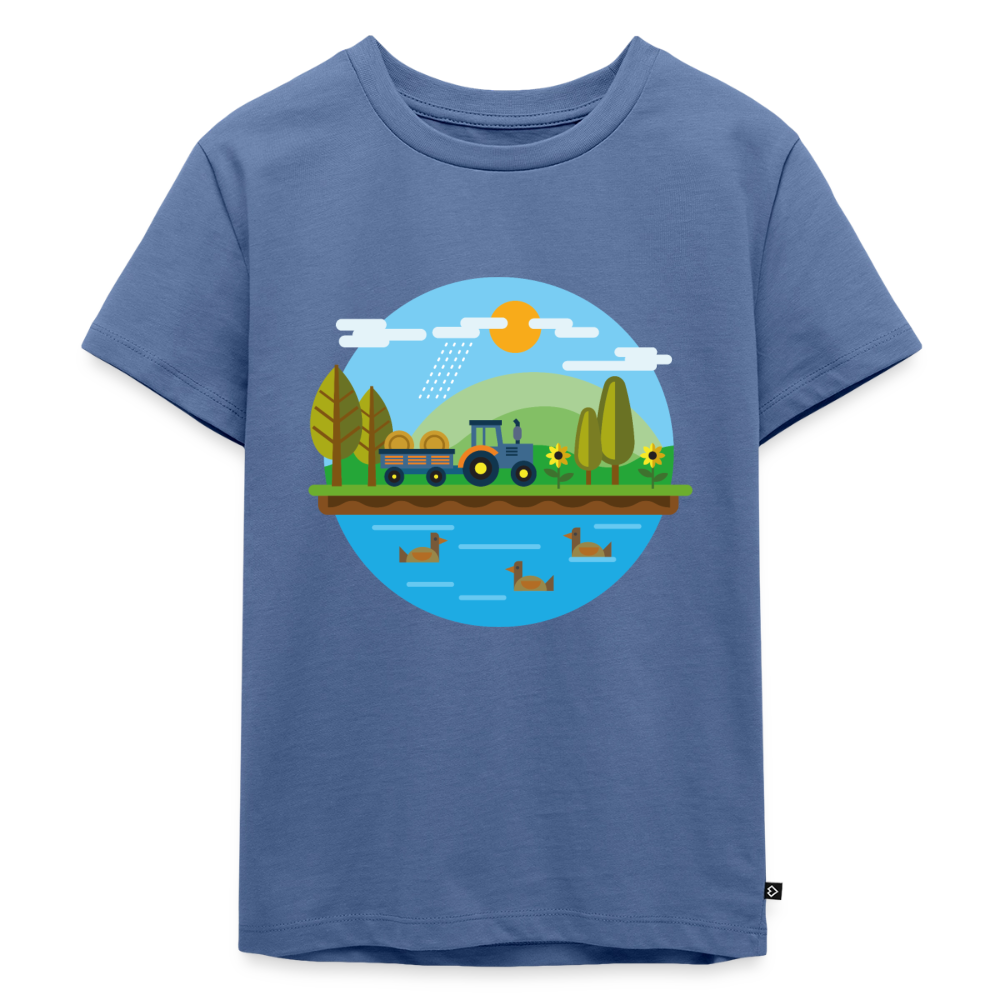 Bauernhof Premium Kinder T-Shirt - stone blue