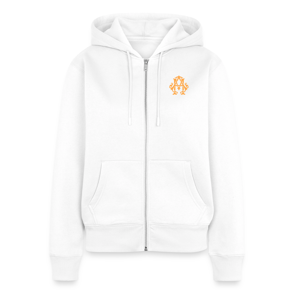 #TEAM adligemotivation Premium Logo Sweatjacke - white