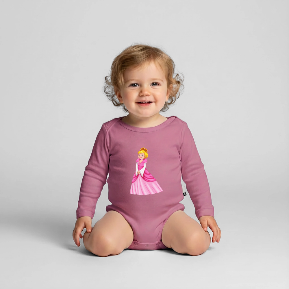 Prinzessin Premium Baby Langarm-Body - mauve